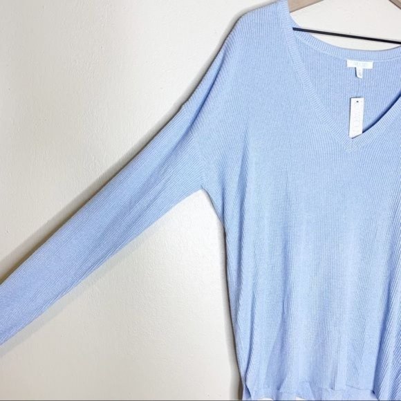 NWT Abound Blue Lightweight V Neck Long Dolman Sleeve Sweater Medium - Picture 6 of 11